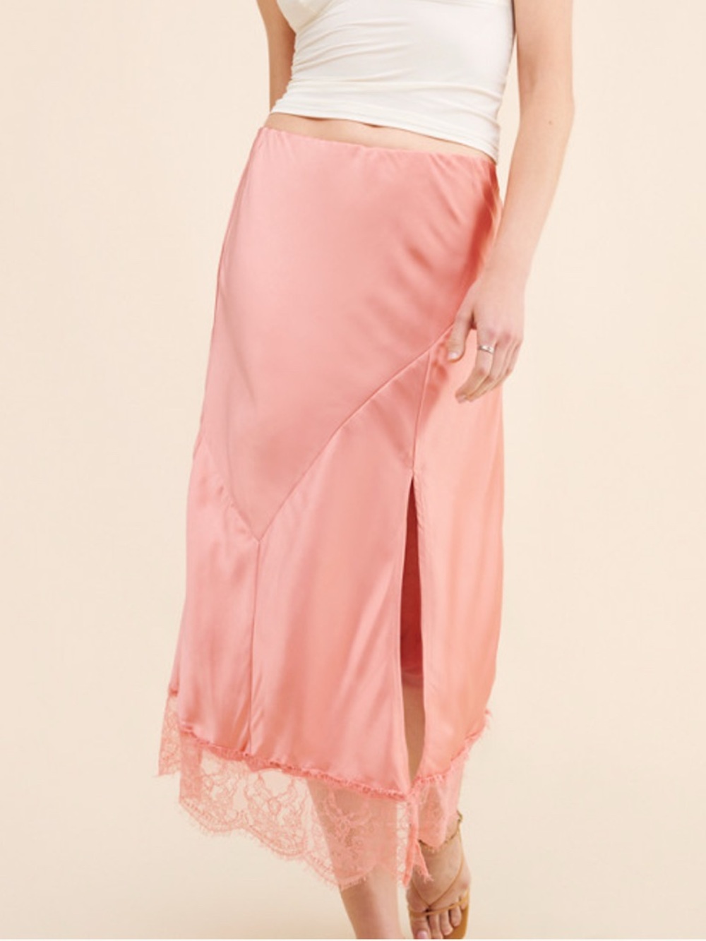Anthropologie Bias-Cut Lace Midi Skirt Women’s XL EUC